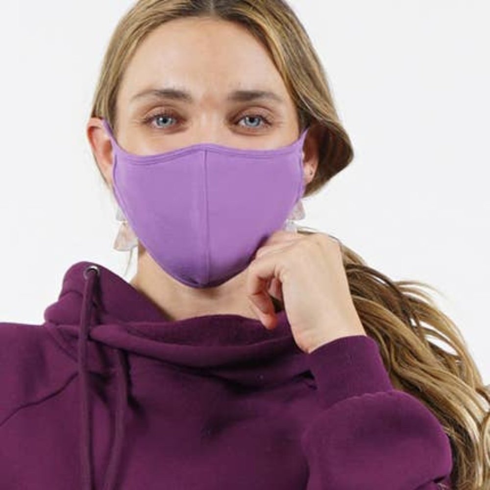 New 3-PLY Purple Contour Face Mask